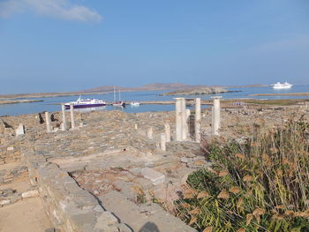 Scenic view of calm beach