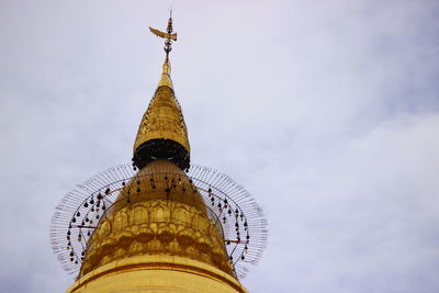 Low angle view of traditional building against sky