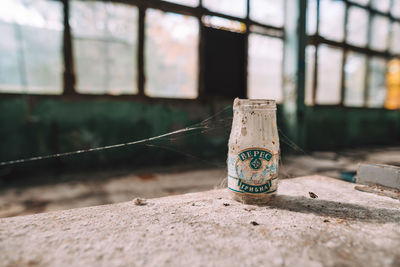 Close-up of window on wall