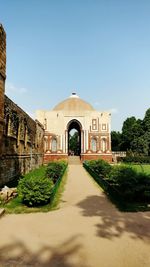 View of historic building against clear sky