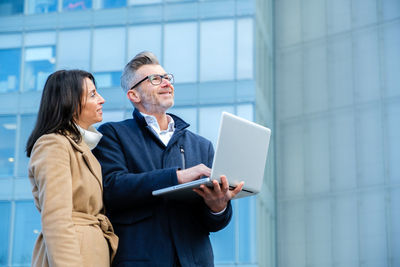 Business colleagues working at office