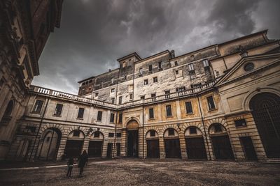 Low angle view of historical building against sky