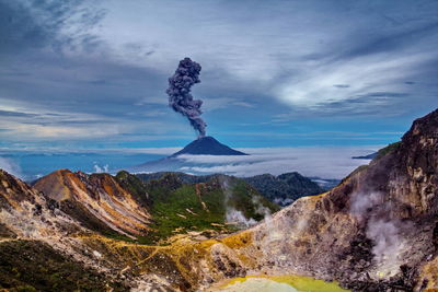 Scenic view of mountain against sky