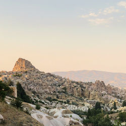 Scenic view of rocky mountains against sky