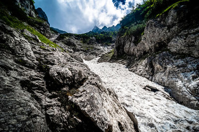 Panoramic view of mountains against sky