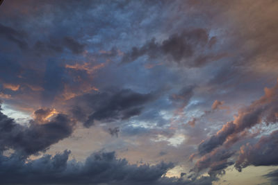 Low angle view of dramatic sky