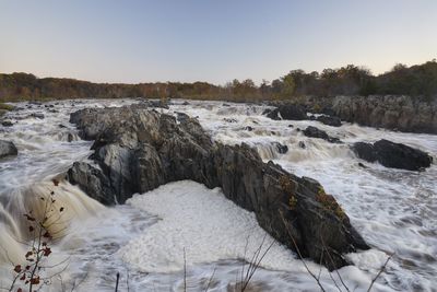 Scenic view of snow covered landscape