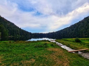 Scenic view of landscape against sky