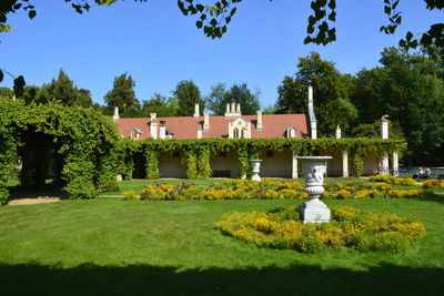 Built structure in garden