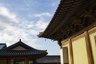 Low angle view of building against sky