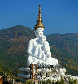 Statue of temple against clear sky