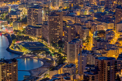 High angle view of cityscape