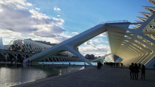 Built structure against cloudy sky