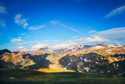 Phenomenal view from the grossglockner hochalpenstrasse from the highest point of edelweißspitze