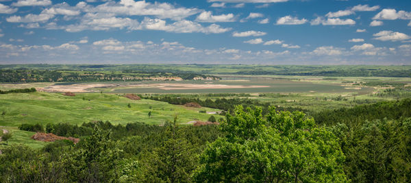 View over missouri river from niobrara state park, nebraska