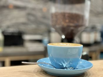 Close-up of coffee on table