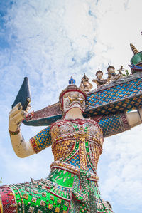 Low angle view of temple