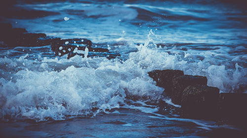 Scenic view of sea waves