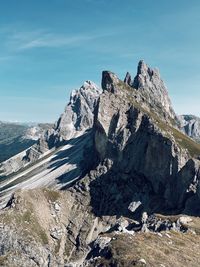 Scenic view of rock formation against sky