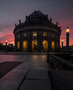 View of building at sunset