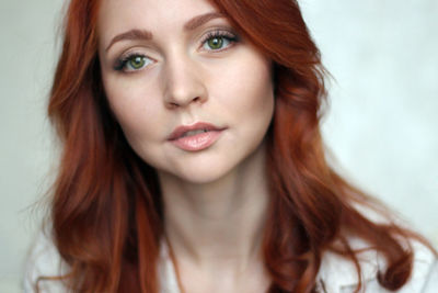 Close-up portrait of beautiful woman