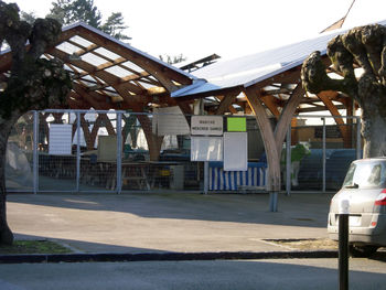 View of built structure against clear sky