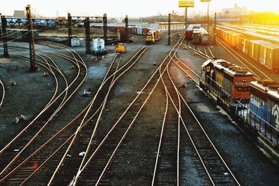 Train at railroad station platform