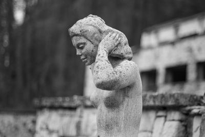 Close-up of angel statue