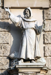 Carl kundmann, evangeliser, on the facade of the neuen burg on heldenplatz in vienna, austria