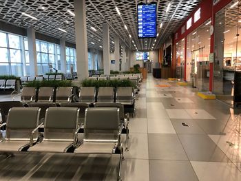 Empty seats at airport