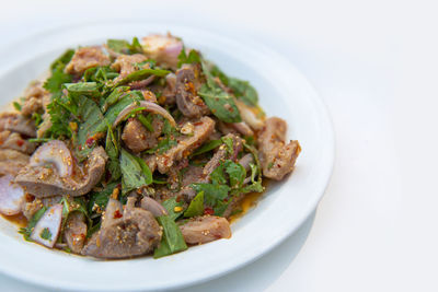 Close-up of meal served in bowl