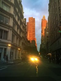 View of skyscrapers in city