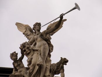 Low angle view of statue