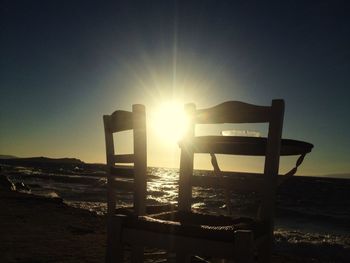 View of calm sea at sunset