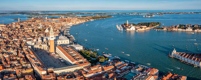 Aerial view of iconic san marco square