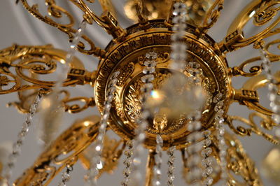 Low angle view of chandelier