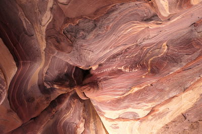 Colours of stone in nabataen tomb at petra 