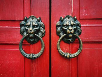 Close-up of closed door