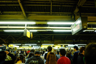 People waiting at subway station