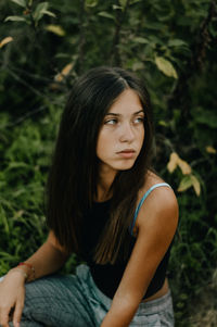 Portrait of beautiful young woman