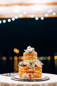 Close-up of cupcakes on table