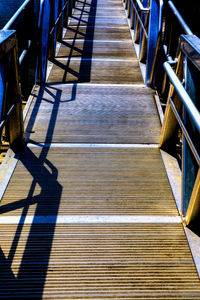 High angle view of staircase