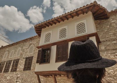 Low angle view of house against sky