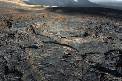 High angle view of land