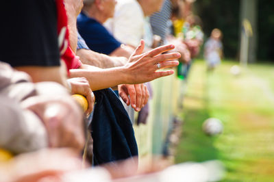 People playing outdoors