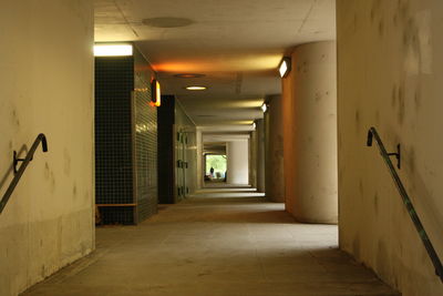 Empty corridor of building