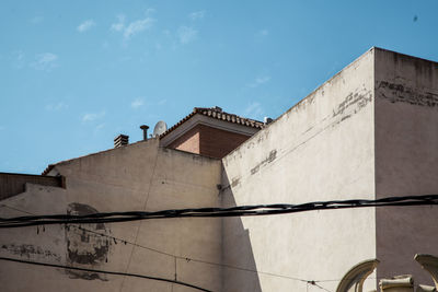 Low angle view of built structure against sky