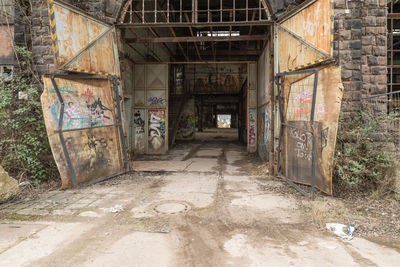 Interior of abandoned building