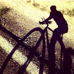 Shadow of people on wall