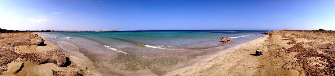 Panoramic view of beach against sky